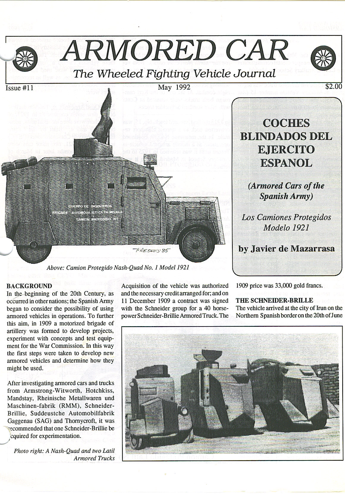 Armored Car Journal Index